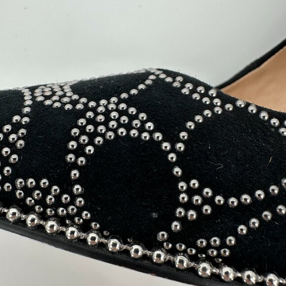 Coach Waverly G5228 Black Suede Signature C Studded Pointed Toe Heels Women’s 9B - Picture 11 of 12
